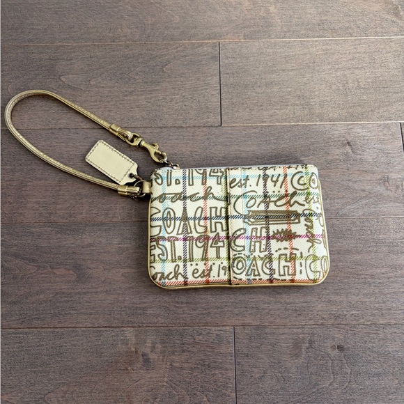 Coach Signature Multicolor Wristlet
